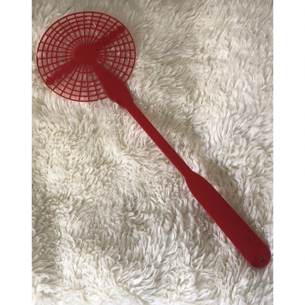 Vintage Fly Swatter Red Plastic Game Made 1958-1968 Advertising Decatur AL